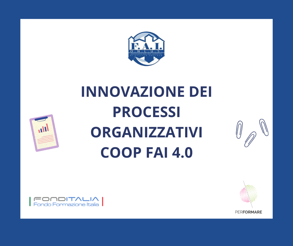 COOP FAI 4.0 - INNOVAZIONE DEI PROCESSI ORGANIZZATIVI